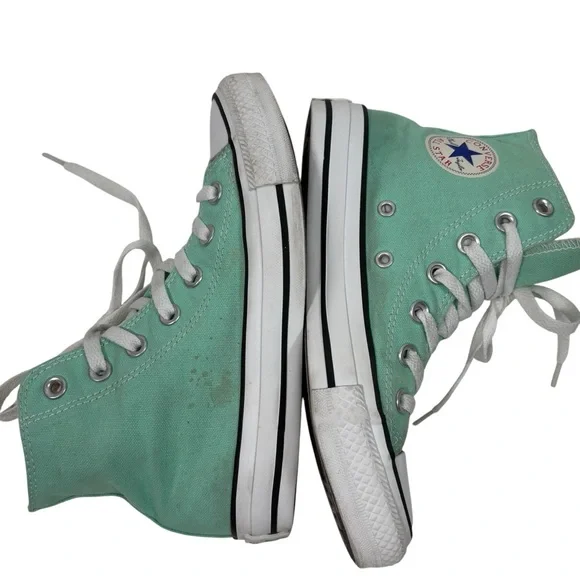 Converse All Star Chuck Taylor High Top Lace Up Teal Sneakers Shoes Womens 5 - Picture 9 of 9